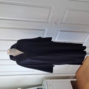 Akris Punto Womens Luxury Black 100%‎ Cotton Midi A-Line Collared Dress S-12